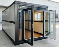 Maison modulaire pliable 5,8*2,46*2,48m, petite taille, conteneur préfabriqué pliable, idéale pour bureau, salle de sécurité, poste de garde