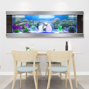 Geborsteld Aluminium Wandframe Glazen Aquarium W/Filter, Thuis/Kantoor Waterplanten/Koraal/Vissen Eco Display, Aquarium Fabriek - Product Image 6