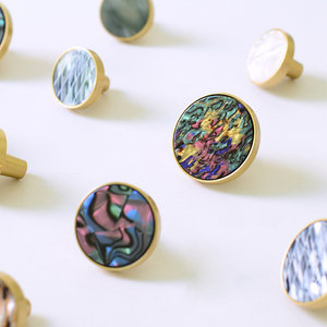 Rắn Brass nhựa Inlay nội <span class=keywords><strong>knobs</strong></span> Vòng ngăn kéo kéo đồ nội thất xử lý cho tủ quần áo tủ tủ bếp núm xử lý - Product Image 2