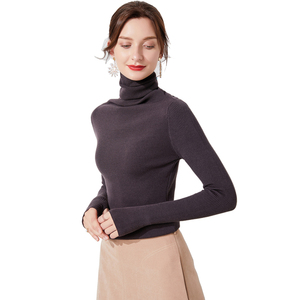 Áo Thun Có Sẵn Được Trang Bị Dệt Kim Thời Trang Dài Rùa Cổ Áo Len Phụ Nữ Mùa Đông - Product Image 2