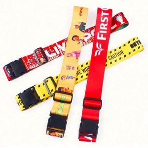 Custom Logo Adjustable Travel Tsa Luggage Belt Sublimation <b>Webbing</b> Luggage <b>Strap</b> - Product Image 5