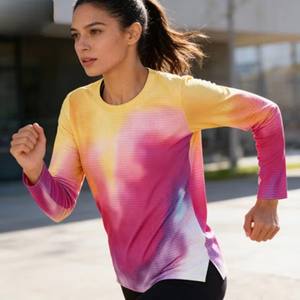 MultiColor Sun Protective Sports TShirt Unisex Stretchy Skin Friendly UPF50+ Quick Dry 100% Polyester Outdoor Logo Pattern - Product Image 4