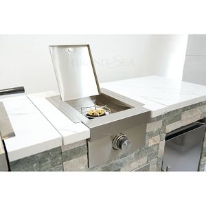 Attrezzatura per Barbecue e Pizza, Stazione Industriale con Cassetti Prefabbricati, Mobile per Cucina Esterna - Product Image 5