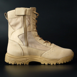 รองเท้าบูทหุ้มข้อสูง ระบายอากาศได้ดี พื้นยางกันลื่น ส้นเตี้ย สำหรับผู้ชาย เหมาะสำหรับเดินป่า กิจกรรมกลางแจ้ง ทนทาน น้ำหนักเบา - Product Image 4