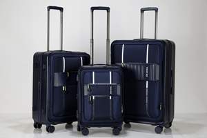 Maleta de viaje termoformada de PC de larga duración con bolsillo frontal y carrito de aluminio para regalos premium - Product Image 5