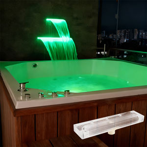 Fontaine murale décorative pour baignoire, rideau d'eau <span class=keywords><strong>LED</strong></span> avec jet d'eau en acrylique pour une utilisation intérieure/extérieure - Product Image 2