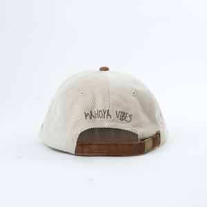 Casquette marron personnalisée non structurée en coton avec logo brodé de haute qualité, casquette de baseball à visière plate - Product Image 5