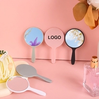 Miroir cosmétique rond portable, mini miroir de poche, miroir de maquillage personnalisé avec logo, pour cadeau, promotion, usage quotidien, salon de beauté
