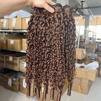 Extensions de cheveux humains vierges bouclés vietnamiens 16A # Extensions de cheveux Remy non traités à double trame, ondulés en profondeur, pour tissage