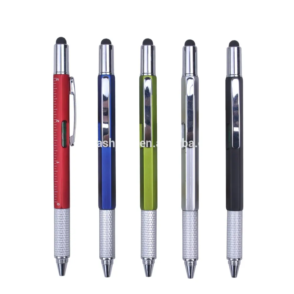 5 in 1 Multifunktion stift mit Stift, Gradienten, Lineal, Werkzeug treiber