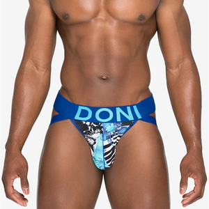 Slip da <span class=keywords><strong>Uomo</strong></span> di Alta Qualità in Cotone Supima con Stampa Digitale Sexy, Jockstrap Intimo Maschile - Product Image 4