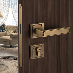 Moat Copper Lever Lock FT03-36 Keyless Copper Door Lock For Interior Bedroom Wooden Doors Slotting Installation Durable - Product Image 5