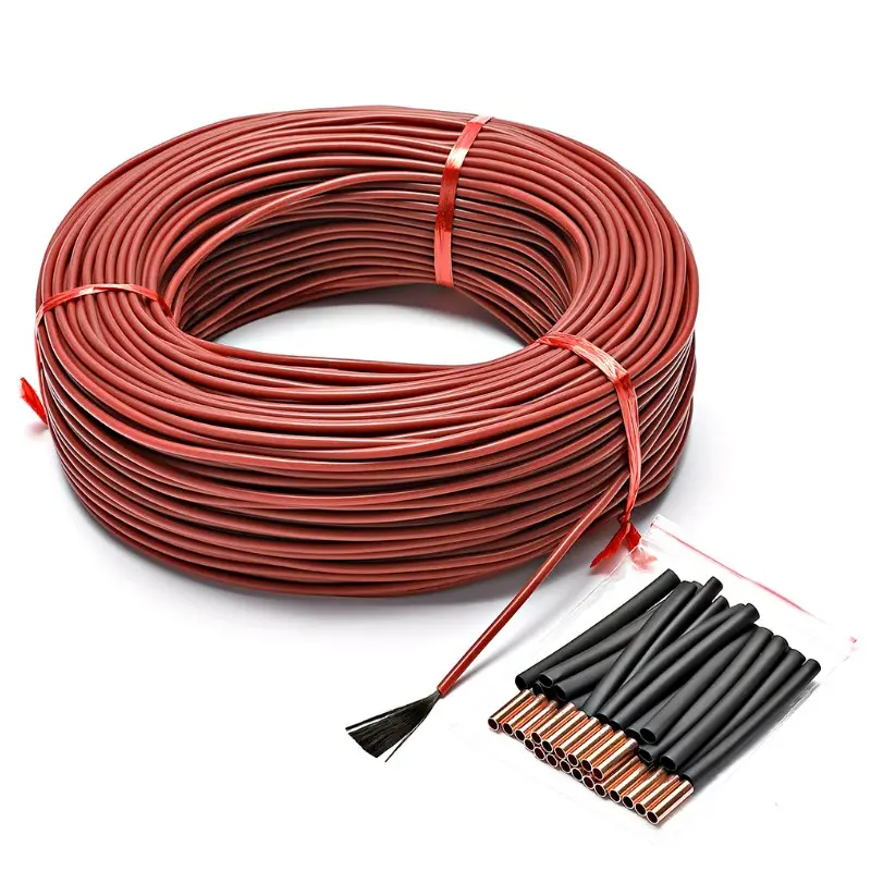 10 to 100 Meters 12K Floor Warm Heating Cable 33ohm/m Carbon Fiber Heating Wires heating wire coil