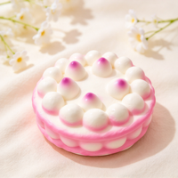 Jouet anti-stress en PU à rebond lent, imitation tarte framboise moelleuse, en forme de pain grillé, pour enfants