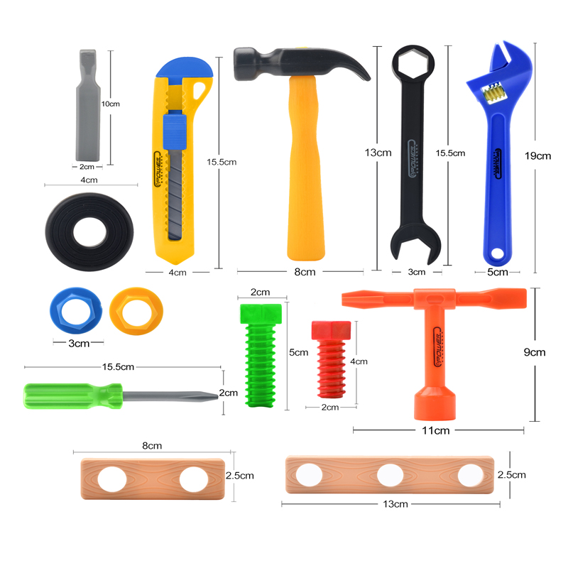 Обучающий набор инструментов, обучающая игрушка, ролевые игры, творческий набор «сделай сам» с футляром, молотком, отверткой, ключом, комплектом ролевых игр, детские подарки