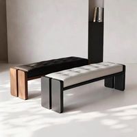 Banc de fin de lit moderne et simple en bois massif, tabouret à chaussures pour entrée de salon, mobilier de maison