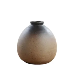 Mini vaso de cerâmica para decoração, de alta qualidade, mini vaso de cerâmica, flores de rosa, pescoço fino para sala de estar, área de trabalho, para casa, interior, vasos clássicos