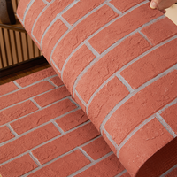 Mur d'accentuation en faux briques, briques flexibles, aspect brique rustique ancienne, pour cheminée et mur TV, écologique, sans formaldéhyde, sûr