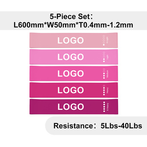 Custom Logo Resistance Loop <b>Bands</b> Set Multi Level Tension Elastic Fitness Exercise <b>Bands</b> for Home Gym <b>Workout</b> Strength Training - Product Image 5