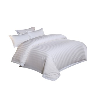 Customized Stripe Hotel <strong>Bedding</strong> Sets Stripe Hotel Duvet Cover Sets Stripe Cotton Hotel Bed Sheet Sets with Pillow Case - Product Image 4