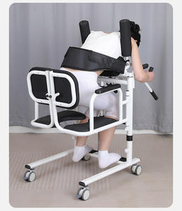 Silla de transferencia hidráulica manual con inodoro para pacientes paralizados, que les permite levantar y trasladar al paciente, silla de ruedas con inodoro y función de elevación. - Product Image 6