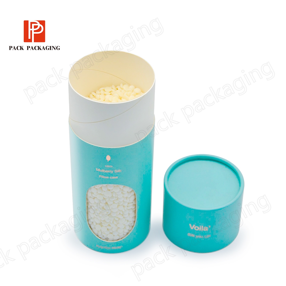 Custom Size Environmental Craft Food Grade Printing Paper Tube Gift Box with Window Packing Tube of Paper