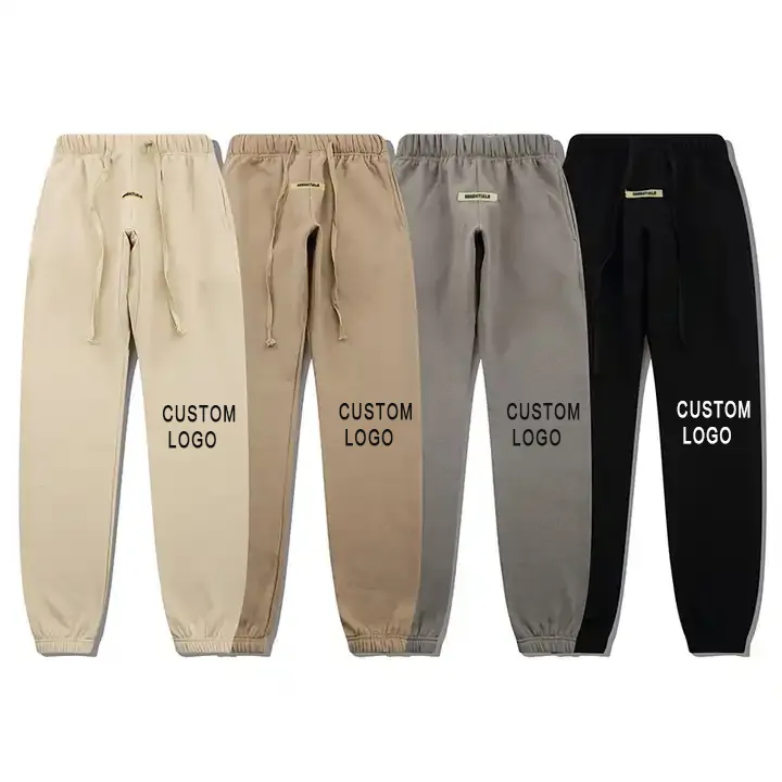 OEM Custom Logo baggy Sweatpants Men Heavyweight outdoor pants Jogger Trouser Printed blank Casual Stacked