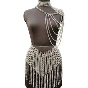 Armadura de Cadena de Lujo para Mujer, Perfecta para Disfraces Medievales, Fábrica India Original - Product Image 1