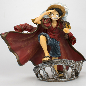 Figurines d'anime de haute qualité en PVC et PU, jouets japonais personnalisés en gros, 17 cm, figurine de <span class=keywords><strong>manga</strong></span> One Piece, Luffy - Product Image 2