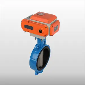 Automatic Motorized Water Electric Actuator Regulating Modulating 65mm Diabutterfly Ptfe Lined Concentric Butterfly Valve Rs485