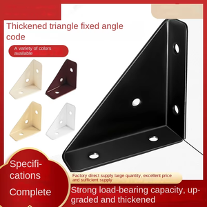 Petit support d'angle triangulaire en métal noir et blanc pour étagère, idéal pour cuisine, salle à manger, <span class=keywords><strong>bureau</strong></span> en bois, bord de lit et armoire - Product Image 4
