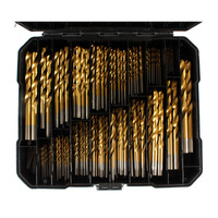 Conception de tranchant pointu 170 pièces ensemble de forets hélicoïdaux forets à perforation matérielle de dureté élevée