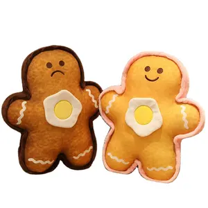 Cute egg bread man pillow plush toy bed sleeping super soft doll Gingerbread Man Alien Doll toy wholesale
