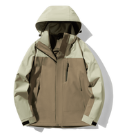 Veste unisexe grande taille 3 en 1 avec logo personnalisé, fermeture éclair, coupe-vent, imperméable, pour la pêche, la randonnée, l'escalade, le camping
