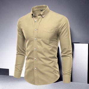 Nouvelle <span class=keywords><strong>chemise</strong></span> <span class=keywords><strong>homme</strong></span> printemps 2025 en tissu Oxford 100 % coton, manches longues, lavée, absorbante et respirante, haut de gamme, élégante et rafraîchissante - Product Image 6