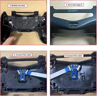 Connecteur USB C DIY pour Playstation 4 PS4 Micro USB 5Pin vers Type-C Prise Femelle Port de Charge Carte de Réparation Adaptateur de Soudure