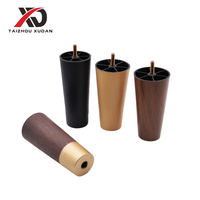 Pieds de meubles en plastique imitation bois XUDAN pour canapé, lit, table basse, meuble TV avec corps en PP durable, installation facile, support robuste