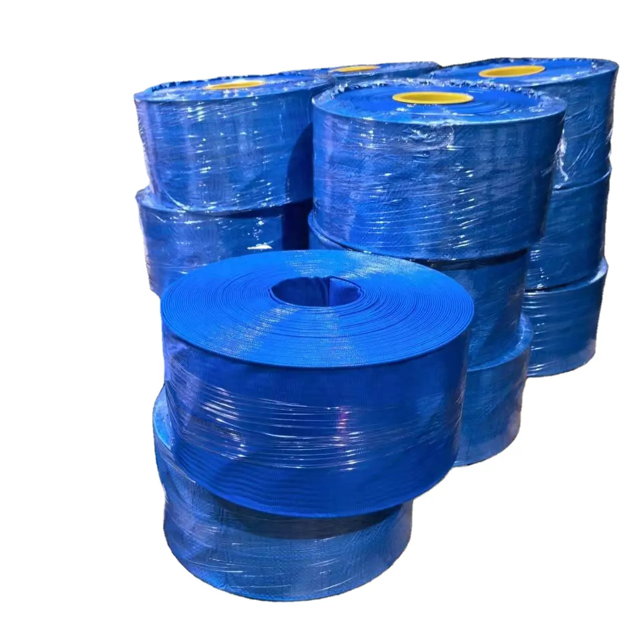 YUE HUA selang pipa Pipih tidak beracun, pipa lapisan PVC irigasi datar lapisan fleksibel 50m 100m
