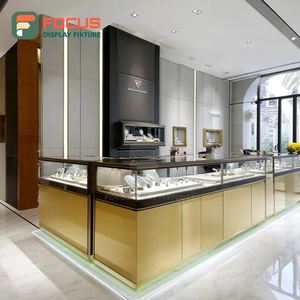 Comptoir de présentation de bijoux moderne, surface polie, pour centre commercial - Product Image 5