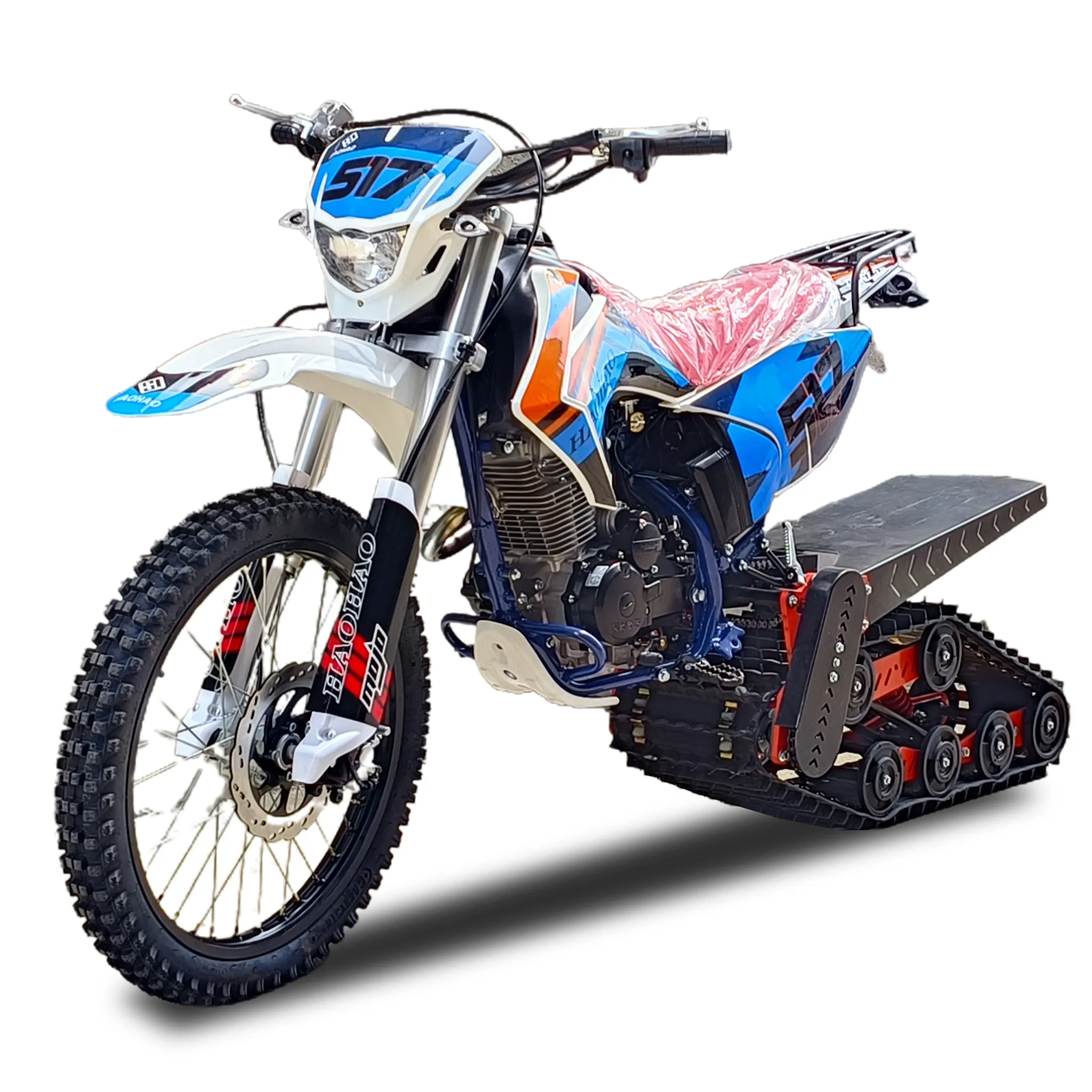 Penjualan terlaris 250cc moto snowmobile 2 wheeler sepeda motor trail untuk motor Salju dewasa