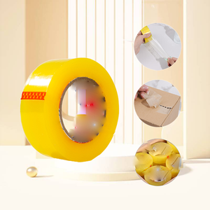 Cinta adhesiva BOPP amarilla de alta resistencia Cinta de embalaje de cartón de sello acrílico de un solo lado multifuncional para enmascarar - Product Image 3