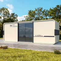 Cabine de toilettes publique mobile modulaire moderne, écologique, préfabriquée pour chantier, parc, toilettes portables publiques