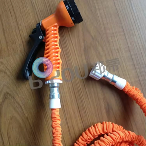 Leak <b>Shrinking</b> Water Magic Brown Expandable Extendable W/new Pocket Yarn Color 100ft Lawn Watering Hose - Product Image 6