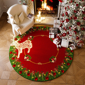 Lujo moderno árbol de Navidad falda área alfombra hecha <span class=keywords><strong>a</strong></span> máquina antideslizante poliéster para oficina cocina Hotel restaurante con alfombra suave - Product Image 1