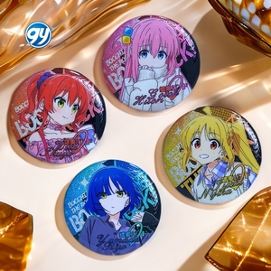 <span class=keywords><strong>Bocchi</strong></span> le <span class=keywords><strong>Rock</strong></span> Argent Paillettes Double Flash Anime Badge Yamada Ryo Hitori Gotou Personnage Pin Porte-clés Étudiant Cadeau Musique Fans - Product Image 1