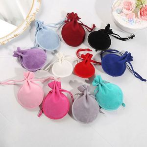 Bolsa de terciopelo reciclable de doble cara con cordón para joyería, relojes y gafas, con opción de estampado, al por mayor - Product Image 2