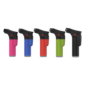 JC-20139 Refillable Cigar Plastic Two Flames Jet Slant Torch Lighter - Product Image 6