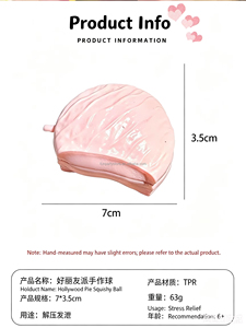 Jouet anti-stress en forme de boule de pain d'ananas et de pudding au caramel, fait main, jouet à presser, jouet sonore, jouet souple - Product Image 6
