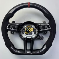 Volant sport en cuir suédé personnalisé sans palettes de changement de vitesse pour Porsche Panamera Cayenne Macan Taycan 911 918 Intérieur