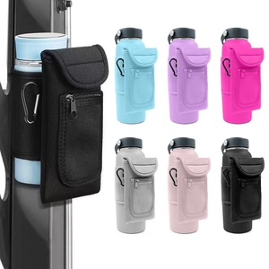 Sac <span class=keywords><strong>de</strong></span> sport magnétique noir personnalisé avec logo, petit format, en néoprène, avec fermeture éclair, <span class=keywords><strong>poche</strong></span> pour téléphone, porte-bouteille d'eau, pochette pour téléphone avec aimant - Product Image 6